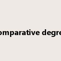 comparative degree是什么意思