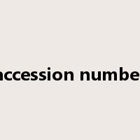 accession number是什么意思