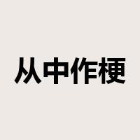 从中作梗是什么意思
