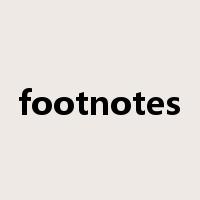 footnotes是什么意思