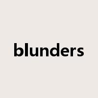 blunders是什么意思