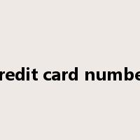 credit card number是什么意思