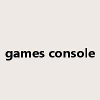 games console是什么意思