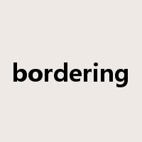 bordering是什么意思