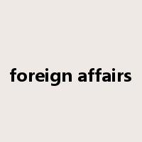 foreign affairs是什么意思
