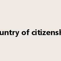 country of citizenship是什么意思
