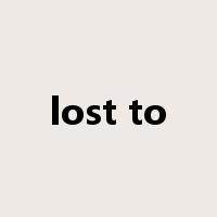 lost to是什么意思