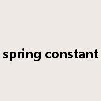 spring constant是什么意思