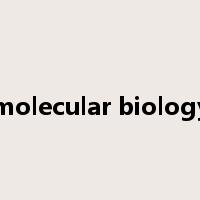 molecular biology是什么意思