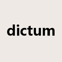 dictum是什么意思
