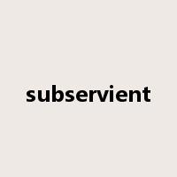 subservient是什么意思