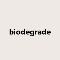 biodegrade是什么意思