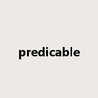 predicable是什么意思