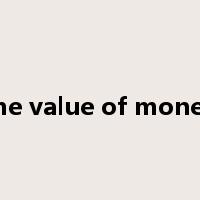 the value of money是什么意思