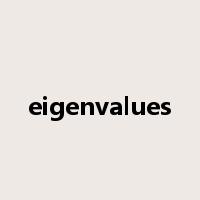 eigenvalues是什么意思