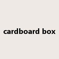 cardboard box是什么意思