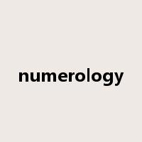 numerology是什么意思