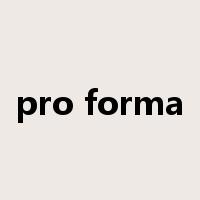pro forma是什么意思