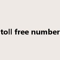 toll free number是什么意思