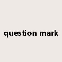question mark是什么意思