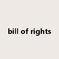 bill of rights是什么意思