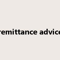 remittance advice是什么意思