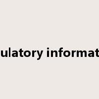 regulatory information是什么意思