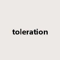 toleration是什么意思