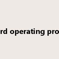 standard operating procedure是什么意思