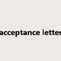 acceptance letter是什么意思