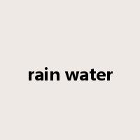 rain water是什么意思
