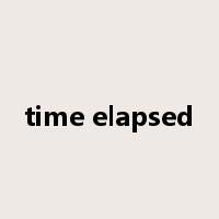 time elapsed是什么意思