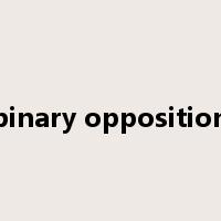 binary opposition是什么意思