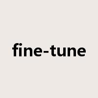 fine-tune是什么意思