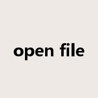 open file是什么意思