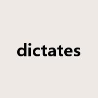 dictates是什么意思