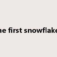the first snowflakes是什么意思