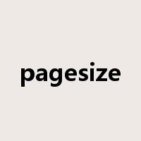 pagesize是什么意思