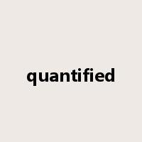 quantified是什么意思