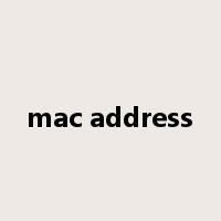 mac address是什么意思