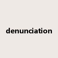 denunciation是什么意思