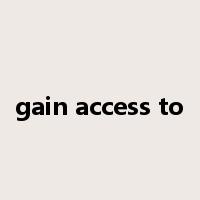 gain access to是什么意思