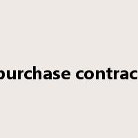 purchase contract是什么意思