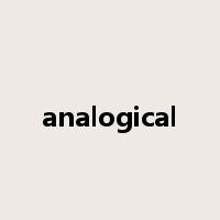 analogical是什么意思
