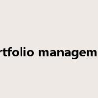 portfolio management是什么意思