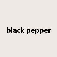 black pepper是什么意思