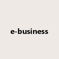 e-business是什么意思