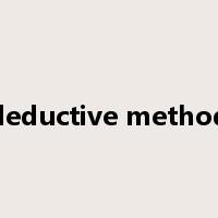 deductive method是什么意思