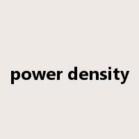 power density是什么意思