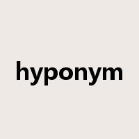 hyponym是什么意思
